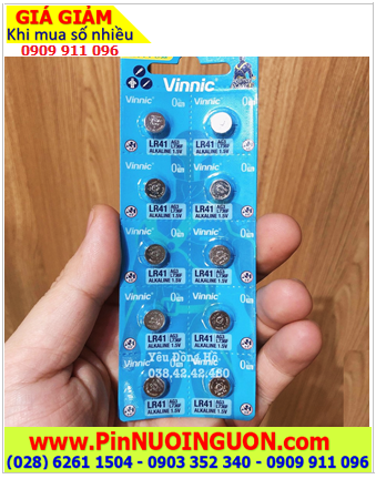 COMBO 1vỉ 10viên Vinnic L736F, AG3, LR41 1.5v _Giá chỉ 25.000đ